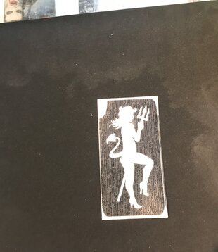 stencil adhesive devil woman