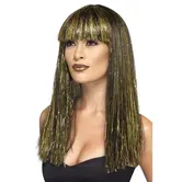 Wig long hair; black & gold