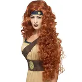 Medieval warrior queen wig Oranje