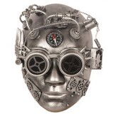 Masker steampunk silver