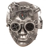 Masker steampunk zilver