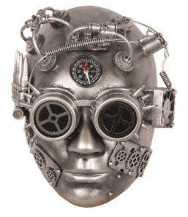 Masker steampunk silver