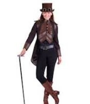 Jacket lady steampunk “Eulalia,” brown