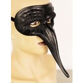 venetiaans masker zwart neus