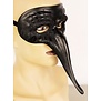 venetiaans masker zwart neus