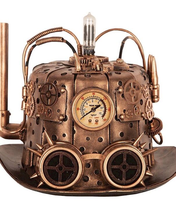 buishoed steampunk luxe schoorsteen