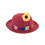 chapeau melon clown avec fleur