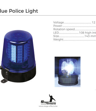 Zwaailicht effect blauw LED Politie