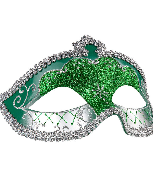 Venetian colored glitter mask