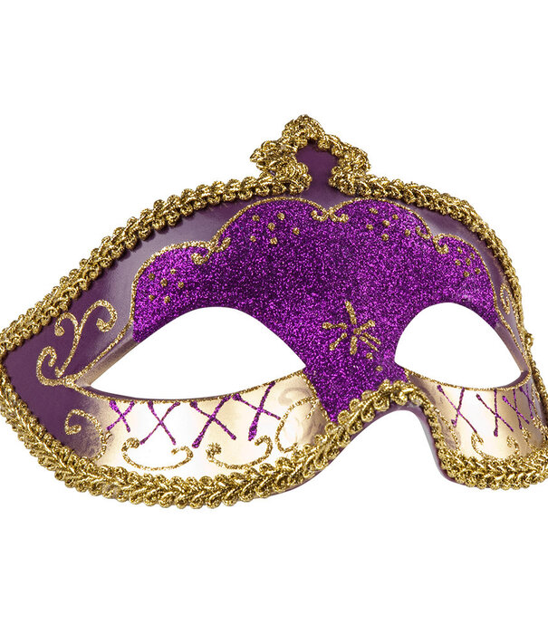 Venetian colored glitter mask