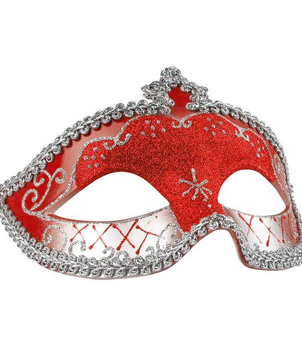 Venetian colored glitter mask