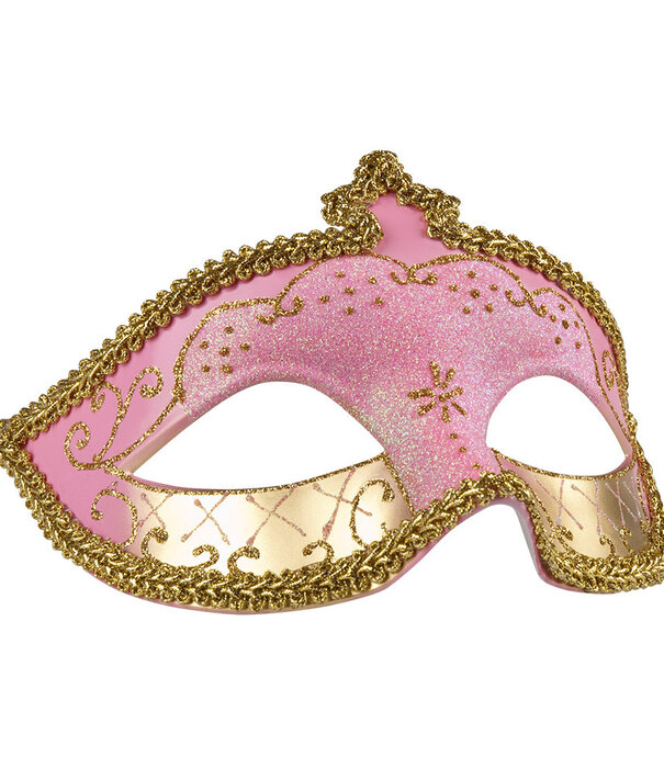 Venetian colored glitter mask