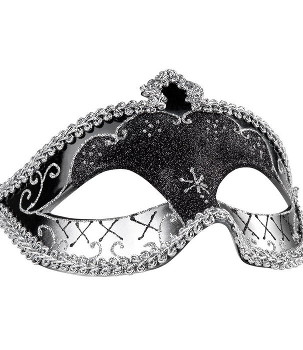 Venetian colored glitter mask