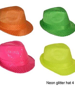 Glitter Borsalino fluo