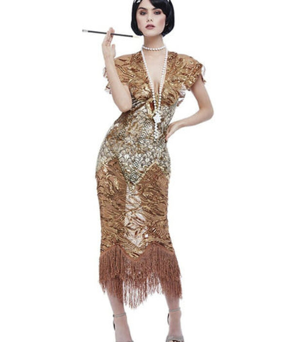 deluxe 1920s sequin gold flapper costume