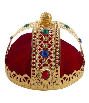 couronne métallique avec rouge