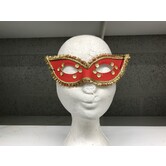 Masker zwaluw rood/goud