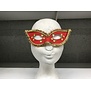 Masker zwaluw rood/goud