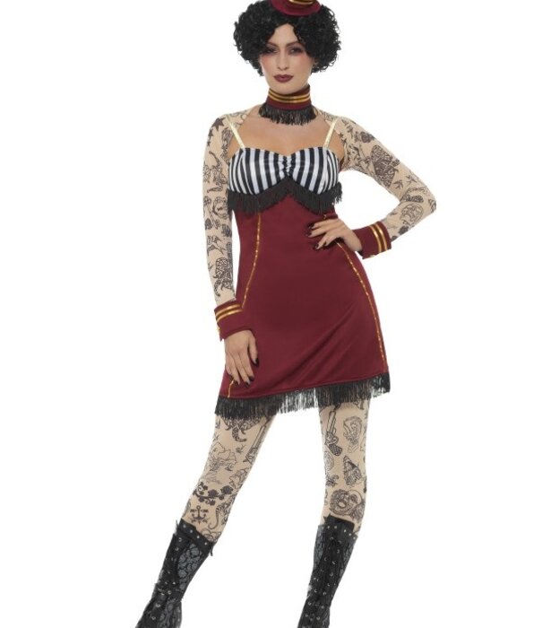 Deluxe tattoo Lady costume Black