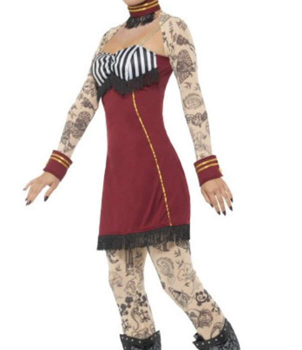 Deluxe tattoo Lady costume Black