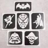 Temporary tattoo stencil set/ sjablonen glitter tattoos  Superhelden/ hero