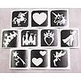 Temporary tattoo stencil set/ sjablonen glitter tattoos  Prinses