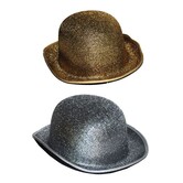 Zilver glitterbolhoed