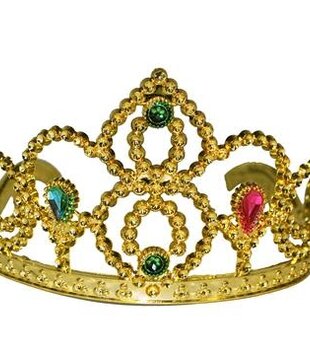 kroon prinses goud met steentjes