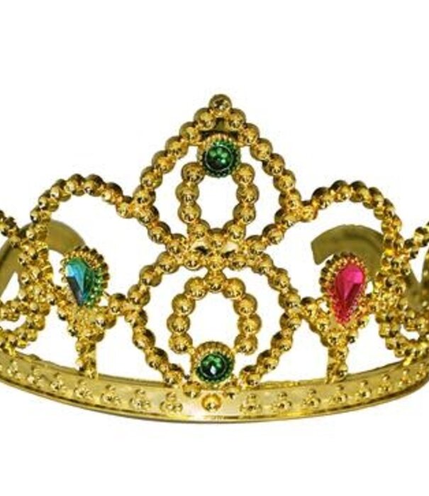 Funny Fashion kroon prinses goud met steentjes