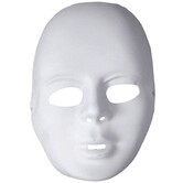 masque en plastique blanc