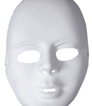 masque en plastique blanc