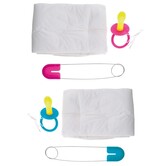 babyset pamper, tutter, speld blauw