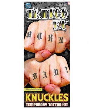 Character tattoo / oud Engels alfabet (71 tattoos)