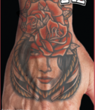 FX hand tattoo Rose Girl