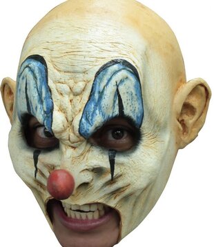 Horrorclown masker met open mond / Krumpy