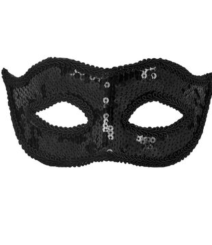 Oogmasker Venice sequins zwart