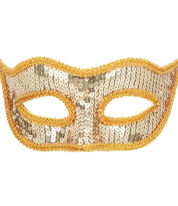 Eye mask Venice sequins gold