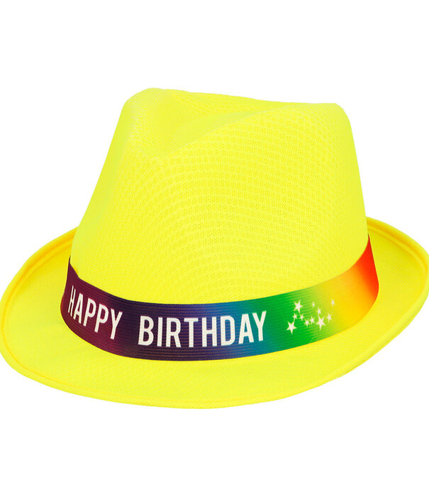 Chapeau Funky 'HAPPY BIRTHDAY' 6 couleurs (1 pièce)