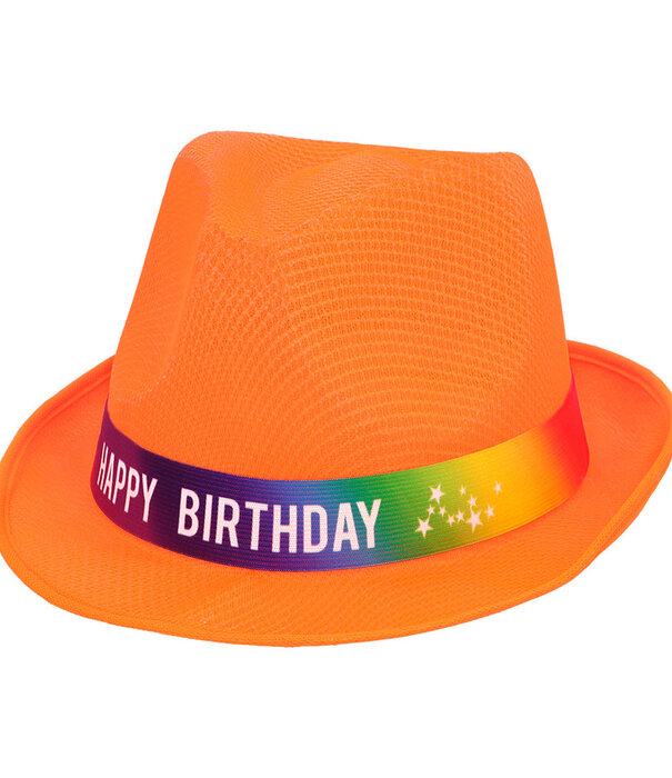 Hoed Funky 'HAPPY BIRTHDAY' 6 kleuren ass. (1stuk)