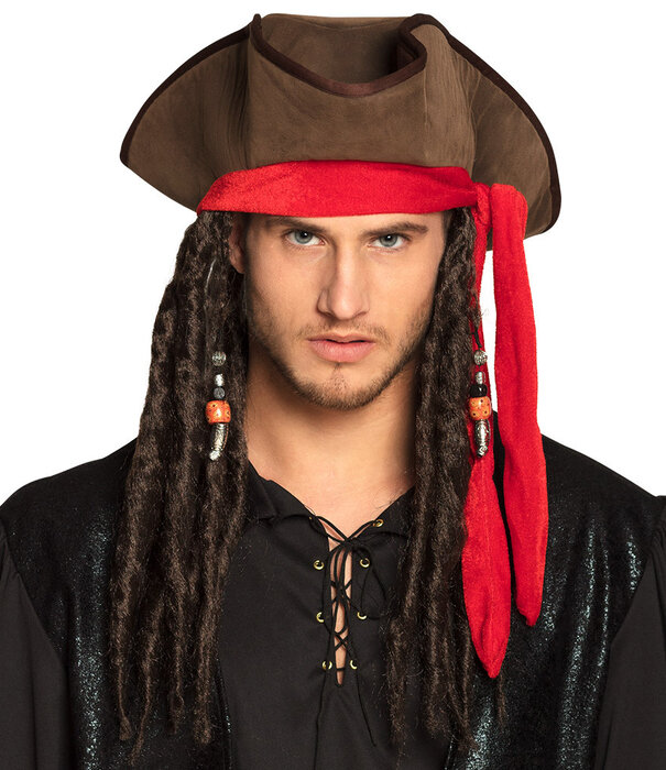 Hat Pirate Dirty Jack with hair