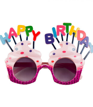 party glasses "Happy birthday"