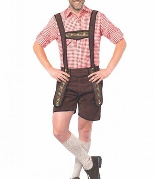 Lederhose Johann dark brown 2XL shorts