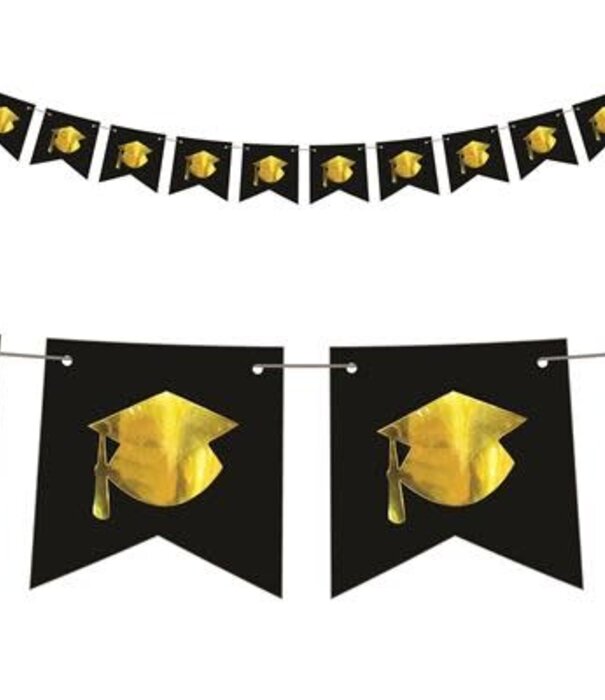 Garland 5 m Graduation Party Black Gold