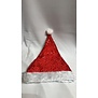 Kerstmuts glitter rood