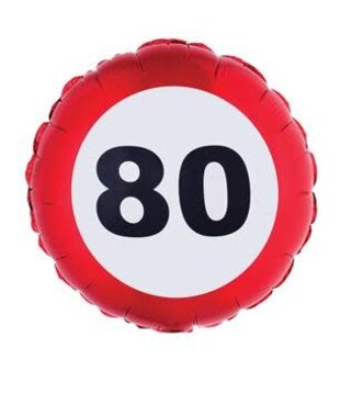 FOIL BALLOON 18" TRAFFIC 80 YEARS