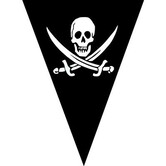 Guirlande de 5 mètres 10 drapeaux Thème Pirate