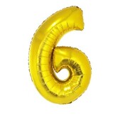 Foil balloon 40" number 6 gold