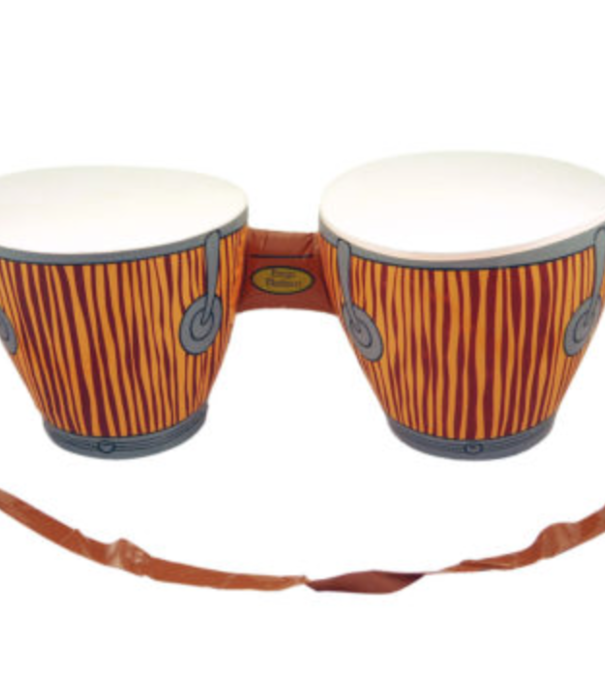 Inflatable bongo drums with strap (27cm x 25cm x 62cm)