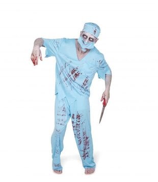 Chirurgien zombie (chemise, pantalon, chapeau et masque buccal)