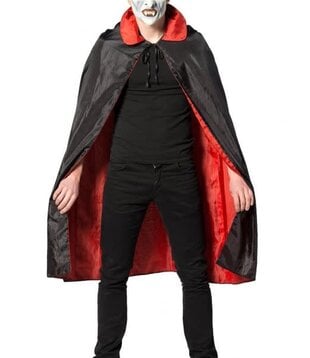 Dracula Cape rood/zwart (one size)